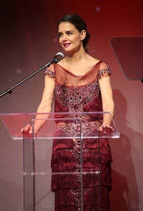 February 9, 2017 - New York, New York, U.S. - KATIE HOLMES attends the American Heart Association s Go Red for Women Red Dress Collection, presented by Macy s.Hammerstein Ballroom,NYC.February 9, 2017.Photos by , Photos Inc.2017 New York U.S. - ZUMAms4_ 20170209_zaf_ms4_005 Copyright: xSoniaxMoskowitzx