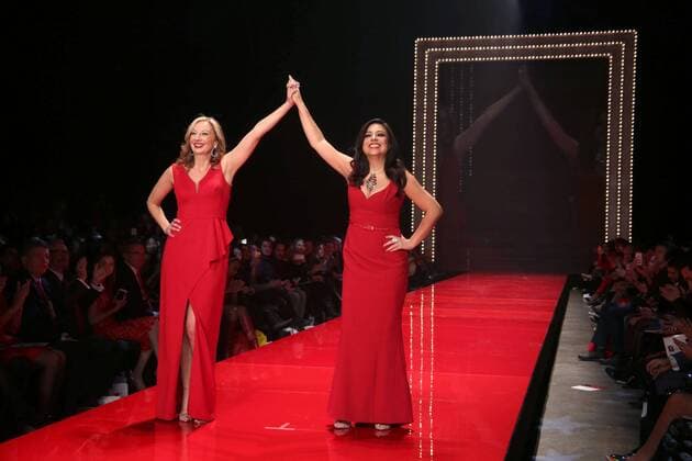 February 9, 2017 - New York, New York, U.S. - ODILIA CRISTOBEL FLORES, NICOLE HARDY attend the American Heart Association s Go Red for Women Red Dress Collection, presented by Macy s.Hammerstein Ballroom,NYC.February 9, 2017.Photos by , Photos Inc.2017 New York U.S. - ZUMAms4_ 20170209_zaf_ms4_015 Copyright: xSoniaxMoskowitzx