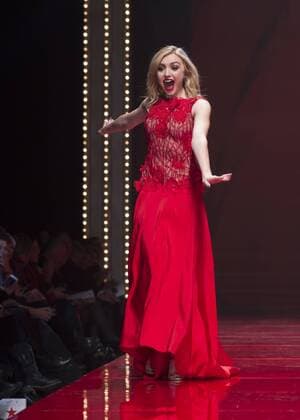 USA: Red Dress Collection 2017 Peyton List in Naeem Khan walks runway for the Red Dress Collection 2017 fashion show by Macys at Hammerstein Ballroom at Manhattan Center benefit American Heart Association  LevxRadin