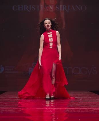 USA: Red Dress Collection 2017 Juliette Lewis in Christian Siriano walks runway for the Red Dress Collection 2017 fashion show by Macys at Hammerstein Ballroom at Manhattan Center benefit American Heart Association  LevxRadin