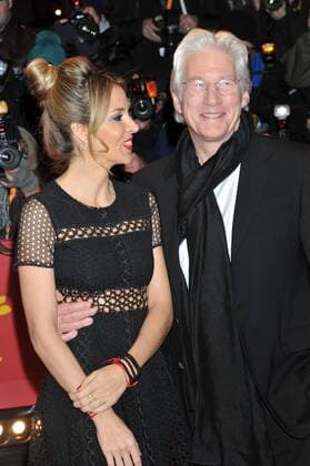 67th Berlin International Film Festival. Festival Internazionale del Cinema di Berlino. Red Carpet film The Dinner . Pictured: Richard Gere, Alejandra Silva  Copyright: xLennyx xIPAx xPoolxRoma2x
