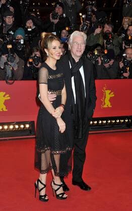 67th Berlin International Film Festival. Festival Internazionale del Cinema di Berlino. Red Carpet film The Dinner . Pictured: Richard Gere, Alejandra Silva  Copyright: xLennyx xIPAx xPoolxRoma2x