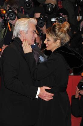 67th Berlin International Film Festival. Festival Internazionale del Cinema di Berlino. Red Carpet film The Dinner . Pictured: Richard Gere, Alejandra Silva  Copyright: xLennyx xIPAx xPoolxRoma2x