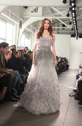 February 10, 2017 - New York, New York, U.S. - The Pamella Roland F W 2017 Fashion Show.Pier 59, Chelsea Piers, NYC.February 10, 2017.Photos by , Photos Inc.2017 New York U.S. - ZUMAms4_ 20170210_zaf_ms4_011 Copyright: xSoniaxMoskowitzx