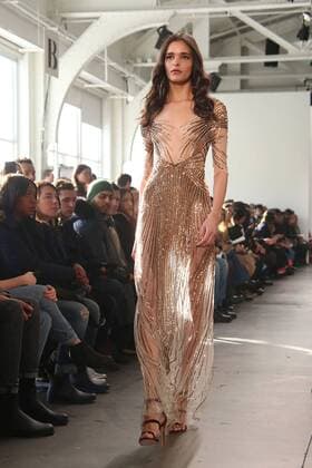 February 10, 2017 - New York, New York, U.S. - The Pamella Roland F W 2017 Fashion Show.Pier 59, Chelsea Piers, NYC.February 10, 2017.Photos by , Photos Inc.2017 New York U.S. - ZUMAms4_ 20170210_zaf_ms4_018 Copyright: xSoniaxMoskowitzx