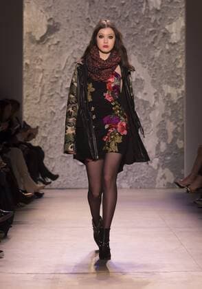 United States: Fashion week fall 2017 Nicole Miller Model walks for Nicole Miller collection during 2017 fall New York Fashion week at Clarkson Square  LevxRadin