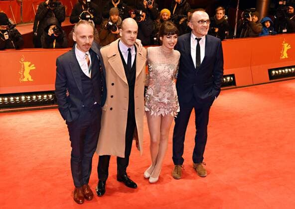 Red Carpet - Trainspotting - v.l. Ewen Bremner - Jonny Lee Miller - Anjela Nedyalkova - Danny Boyle 67. Berlinale