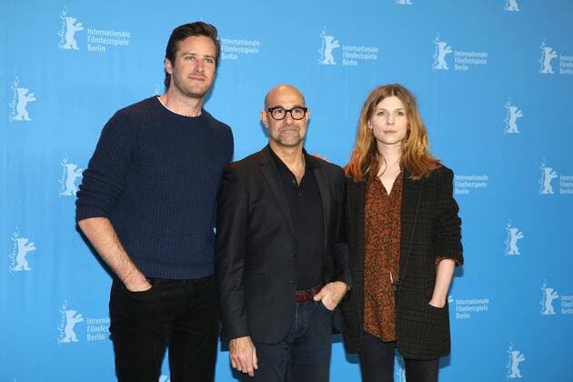 Armie Hammer, Stanley Tucci und Clemence Poesy beim Final Portrait Photocall im Rahmen der 67. Internationale Filmfestspiele Berlin Berlinale am 11.02.2017 in Berlin Berlinale 2017- Final Portrait Photocall 