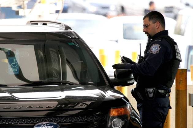 Border and customs police patrol the San Ysidro Port of Entry prior to Secretary of Homeland Security John Kelly speaking to officials on February 10, 2017. San Ysidro is the largest land border crossing between Tijuana, Mexico and San Diego, California.  SDP2017021060 HOWARDxSHEN