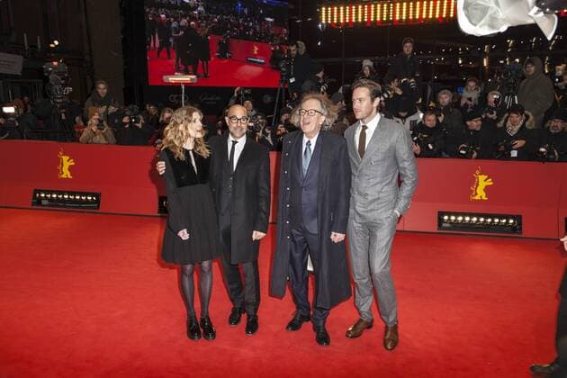 Clemence Poesy, Stanley Tucci, Geoffrey Rus und Armie Hammer auf der Berlinale 2017 Clemence Poesy, Stanley Tucci, Geoffrey Rus und Armie Hammer (v.l.n.r.) auf der Berlinale für den Film Final Portrait am 11.02.2017
