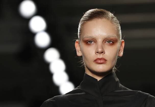 A model walks on the runway at the Verdad FW 17 show at New York Fashion Week at Pier 59 Studios on February 12, 2017 in New York City.  NYP20170212128 JOHNxANGELILLO