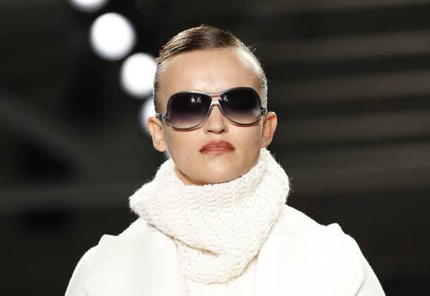 A model walks on the runway at the Verdad FW 17 show at New York Fashion Week at Pier 59 Studios on February 12, 2017 in New York City.  NYP20170212131 JOHNxANGELILLO