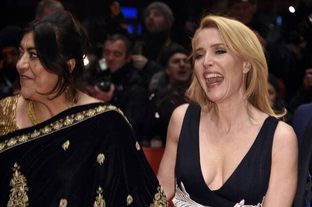 Gurinder Chadha and Gillian Anderson attending the Viceroy s House premiere at the 67th Berlin International Film Festival Berlinale 2017 at Berlinale Palast on February 12, 2017 in Berlin, Germany. Foto:xF.xKernx xFuturexImage