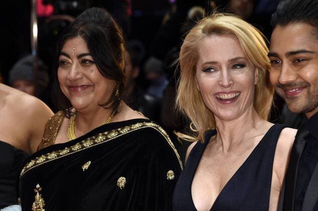 Gurinder Chadha, Gillian Anderson and Manish Dayal attending the Viceroy s House premiere at the 67th Berlin International Film Festival Berlinale 2017 at Berlinale Palast on February 12, 2017 in Berlin, Germany. Foto:xF.xKernx xFuturexImage