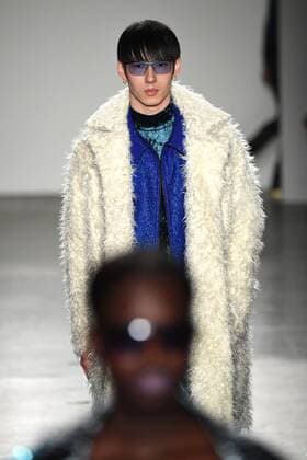 A model walks the runway at the Custo Barcelona fashion show at New York Fashion Week: Milk Studios at Pier 59 on February 12, 2017 in New York City.  NYP20170212915 ANDREAxHANKS
