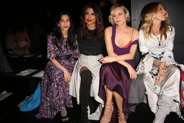 February 12, 2017 - New York, New York, U.S. - HUMA ABEDIN, PRIYANKA CHOPRA, SARAH JESSICA PARKER attend the Prabal Gurung F W 2017 Fashion Show.Skylight Clarkson Sq, NYC.February 12, 2017.Photos by , Photos Inc.2017 New York U.S. - ZUMAms4_ 20170212_zaf_ms4_018 Copyright: xSoniaxMoskowitzx