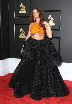 February 12, 2017 - Los Angeles, CA, United States - 12 February 2017 - Los Angeles, California - Rihanna. 59th Annual GRAMMY Awards held at the Staples Center. Photo Credit: AdMedia Los Angeles United States - ZUMAa123 20170212_zaa_a123_045 Copyright: xAdmediax