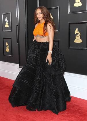 February 12, 2017 - Los Angeles, CA, United States - 12 February 2017 - Los Angeles, California - Rihanna. 59th Annual GRAMMY Awards held at the Staples Center. Photo Credit: AdMedia Los Angeles United States - ZUMAa123 20170212_zaa_a123_066 Copyright: xAdmediax