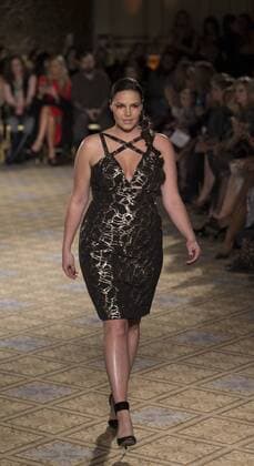 New York: Fashion Week Fall 2017 Christian Siriano Model walks runway for Christian Siriano collection during New York Fashion week Fall 2017 at Plaza Hotel  LevxRadin
