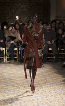 New York: Fashion Week Fall 2017 Christian Siriano Alek Wek walks runway for Christian Siriano collection during New York Fashion week Fall 2017 at Plaza Hotel  LevxRadin