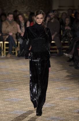 New York: Fashion Week Fall 2017 Christian Siriano Model walks runway for Christian Siriano collection during New York Fashion week Fall 2017 at Plaza Hotel  LevxRadin
