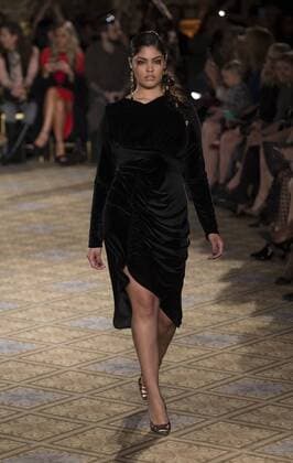 New York: Fashion Week Fall 2017 Christian Siriano Model walks runway for Christian Siriano collection during New York Fashion week Fall 2017 at Plaza Hotel  LevxRadin