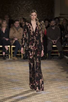 New York: Fashion Week Fall 2017 Christian Siriano Model walks runway for Christian Siriano collection during New York Fashion week Fall 2017 at Plaza Hotel  LevxRadin