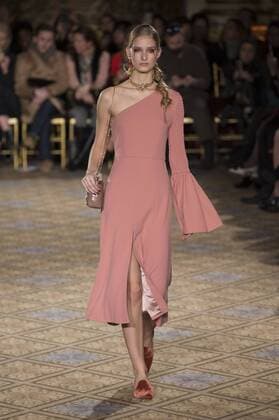 New York: Fashion Week Fall 2017 Christian Siriano Model walks runway for Christian Siriano collection during New York Fashion week Fall 2017 at Plaza Hotel  LevxRadin