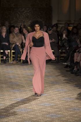 New York: Fashion Week Fall 2017 Christian Siriano Model walks runway for Christian Siriano collection during New York Fashion week Fall 2017 at Plaza Hotel  LevxRadin