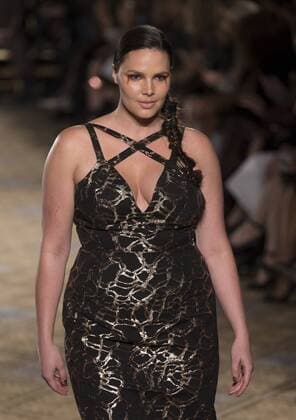 New York: Fashion Week Fall 2017 Christian Siriano Model walks runway for Christina Siriano collection during New York Fashion week Fall 2017 at Plaza Hotel  LevxRadin