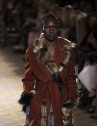 New York: Fashion Week Fall 2017 Christian Siriano Alek Wek walks runway for Christina Siriano collection during New York Fashion week Fall 2017 at Plaza Hotel  LevxRadin