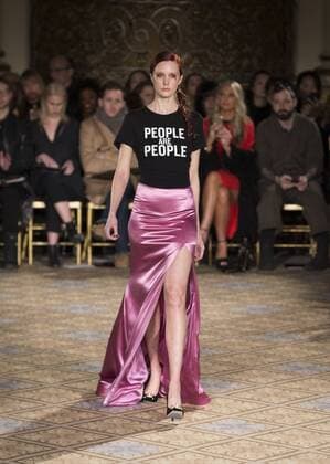 New York: Fashion Week Fall 2017 Christian Siriano Model walks runway for Christian Siriano collection during New York Fashion week Fall 2017 at Plaza Hotel  LevxRadin