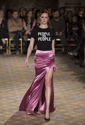 New York: Fashion Week Fall 2017 Christian Siriano Model walks runway for Christian Siriano collection during New York Fashion week Fall 2017 at Plaza Hotel  LevxRadin