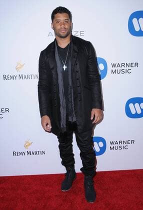 February 12, 2017 - Los Angeles, CA, United States - 12 February 2017 - Los Angeles, California - Russell Wilson. Warner Music Group Hosts Annual Grammy Celebration held at Milk Studios. Photo Credit: AdMedia Los Angeles United States - ZUMAa123 20170212_zaa_a123_214 Copyright: xBirdiexThompsonx