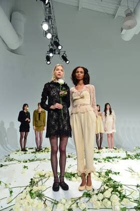 Models pose at the Memere presentation at New York Fashion Week: Pier 59 Studios on February 13, 2017 in New York City.  NYP201702131018 ANDREAxHANKS