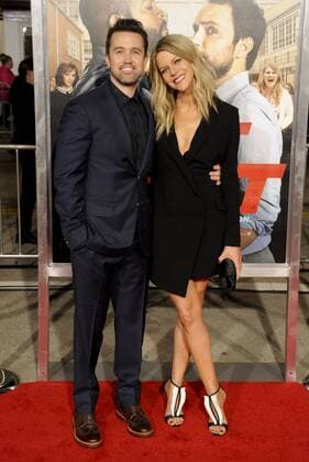 Rob McElhenney & wife Kaitlin Olson FIST FIGHT FILM PREMIERE Los Angeles Patrick Rideaux PicturePerfect