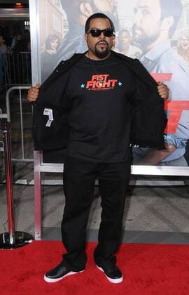 February 13, 2017 - Westwood, CA, United States - 13 February 2017 - Westwood, California - Ice Cube. Fist Fight Los Angeles premiere held at Regency Village Theatre. Photo Credit: AdMedia Westwood United States - ZUMAa123 20170213_zaa_a123_026 Copyright: xBirdiexThompsonx
