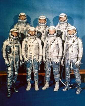 Oct. 10, 2013 - Scott Carpenter, the second American to orbit the Earth, and one of the last surviving original Mercury 7 astronauts has died after suffering a stroke. He was 88. PICTURED: Dec. 3, 1961 - Project Mercury, U.S. - The original seven Mercury astronauts pose in their spacesuits in this 1961 file photo provided by NASA. They are: front row, left to right, WALTER H. SCHIRRA, Jr., DONALD K. SLAYTON, JOHN H. GLENN, Jr., and SCOTT CARPENTER; back row, ALAN B. SHEPARD, Jr., VIRGIL I. GUS GRISSOM, and L. GORDON COOPER. - ZUMAz03_ 19621203_jlr_z03_030 Copyright: xNASAx