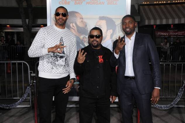 February 13, 2017 - Westwood, CA, United States - 13 February 2017 - Westwood, California - Kenyon Martin, Ice Cube. Fist Fight Los Angeles premiere held at Regency Village Theatre. Photo Credit: AdMedia Westwood United States - ZUMAa123 20170213_zaa_a123_167 Copyright: xBirdiexThompsonx