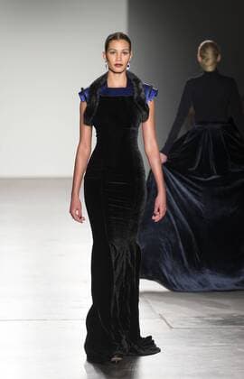 New York Fashion week Fall 2017 - Zang Toi Model walks runway for Zang Toi collection during New York Fashion week Fall 2017 at Pier 59  LevxRadin