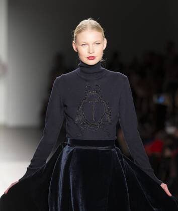 New York Fashion week Fall 2017 - Zang Toia Model walks runway for Zang Toi collection during New York Fashion week Fall 2017 at Pier 59  LevxRadin