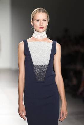 New York Fashion week Fall 2017 - Zang Toi Model walks runway for Zang Toi collection during New York Fashion week Fall 2017 at Pier 59  LevxRadin