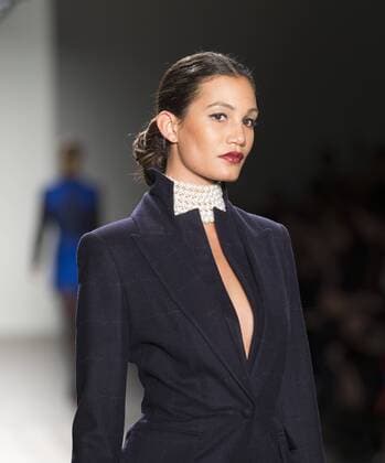 New York Fashion week Fall 2017 - Zang Toia Model walks runway for Zang Toi collection during New York Fashion week Fall 2017 at Pier 59  LevxRadin