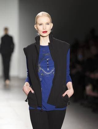New York Fashion week Fall 2017 - Zang Toi Model walks runway for Zang Toi collection during New York Fashion week Fall 2017 at Pier 59  LevxRadin