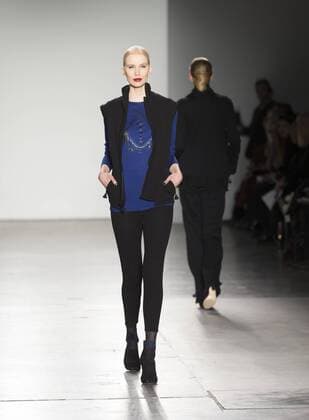 New York Fashion week Fall 2017 - Zang Toi Model walks runway for Zang Toi collection during New York Fashion week Fall 2017 at Pier 59  LevxRadin