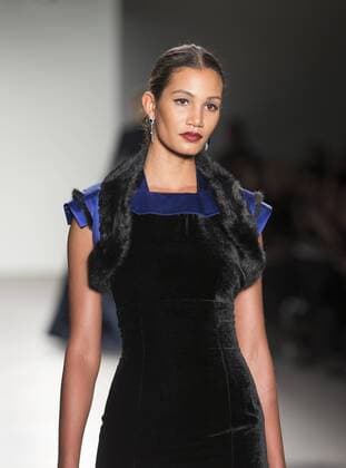 New York Fashion week Fall 2017 - Zang Toi Model walks runway for Zang Toi collection during New York Fashion week Fall 2017 at Pier 59  LevxRadin