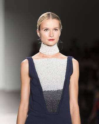 New York Fashion week Fall 2017 - Zang Toia Model walks runway for Zang Toi collection during New York Fashion week Fall 2017 at Pier 59  LevxRadin