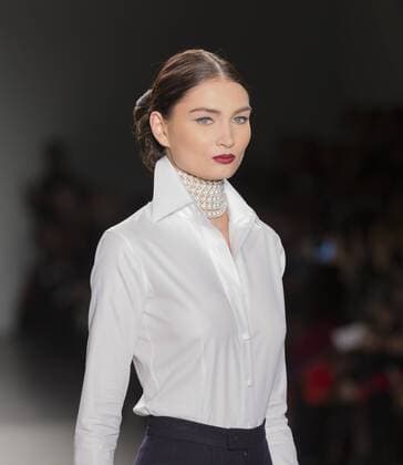 New York Fashion week Fall 2017 - Zang Toi Model walks runway for Zang Toi collection during New York Fashion week Fall 2017 at Pier 59  LevxRadin