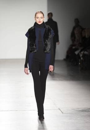 New York Fashion week Fall 2017 - Zang Toi Model walks runway for Zang Toi collection during New York Fashion week Fall 2017 at Pier 59  LevxRadin