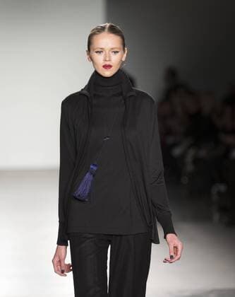 New York Fashion week Fall 2017 - Zang Toi Model walks runway for Zang Toi collection during New York Fashion week Fall 2017 at Pier 59  LevxRadin